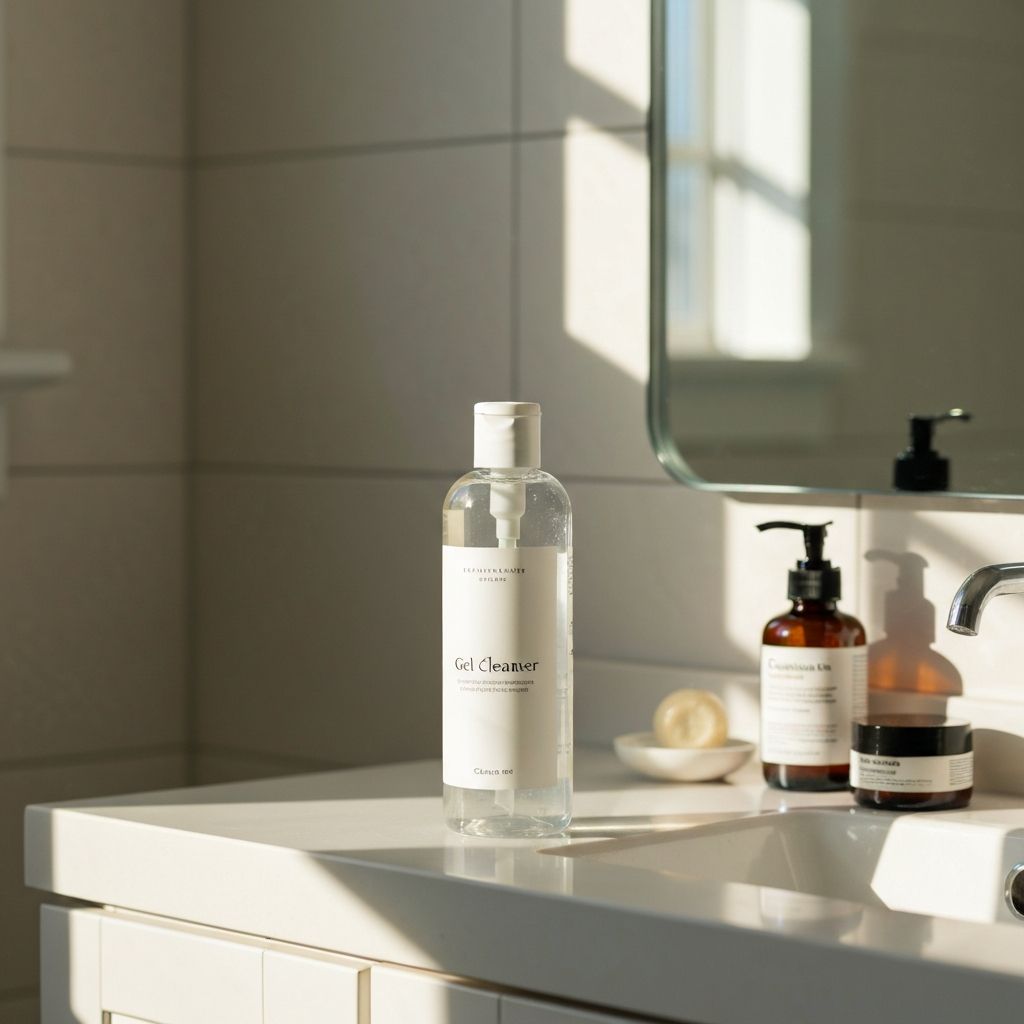 Gel limpiador en el baño